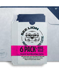 See Lion Swipes microfiber cloths, six-pack, 10×8 inches, light blue and navy, for glasses, screens, and lenses