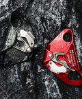 Red and black Chest Ascender Rope Grab Go-To Tree Climbing And Rappelling Gear Ultralight Durable Aluminum Alloy Rescue Equipment CE Certified