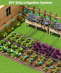 Complete Two Hundred Fifty Foot Drip Irrigation Kit For Gardens No Fuss Setup With Half Inch Main Hose in vegetable garden