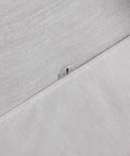 Close-up of the light grey fabric showing stitching detail of Collapsible Fabric Storage Cubes With Easy Grab Handles Space Saving Organizer Bins.