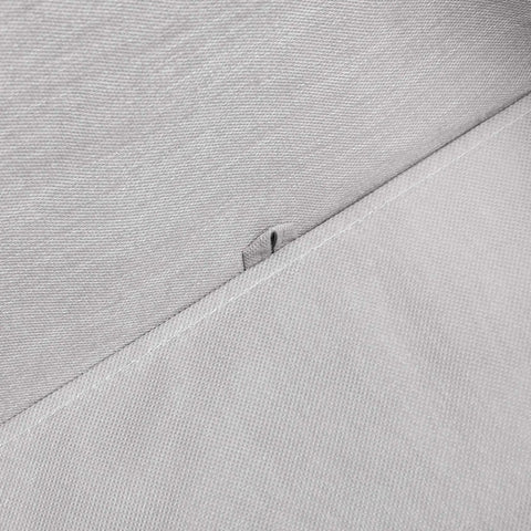 Close-up of the light grey fabric showing stitching detail of Collapsible Fabric Storage Cubes With Easy Grab Handles Space Saving Organizer Bins.