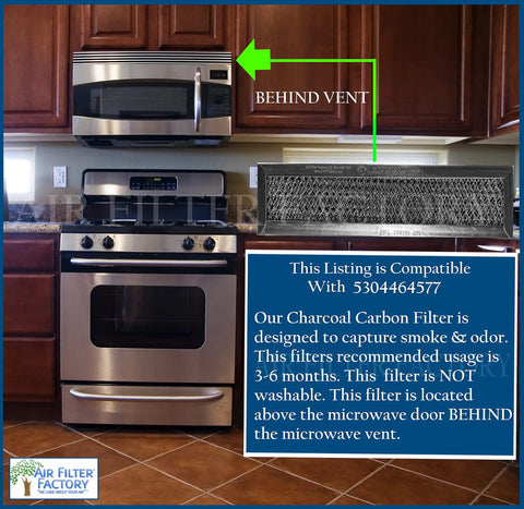 Charcoal Carbon Filter Replacement For Frigidaire Microwave Oven 5304464577 2 Pack Keeps Your Kitchen Microwave Fresh And Smelling Clean With Easy Swap