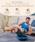 Man exercising on Rumblex Plus 4D Vibration Plate Exercise Machine with whole body vibration in living room setting