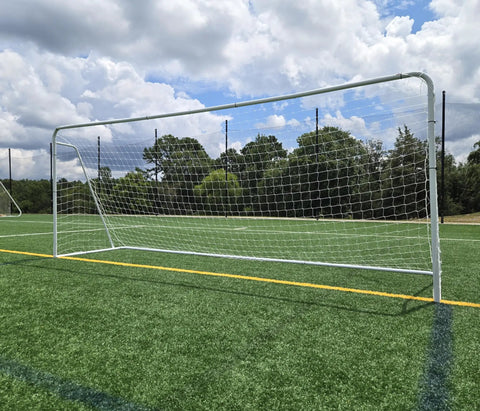 Regulation Size 24 By 8 Soccer Goal With Steel Frame, Heavy Duty Portable Pro Grade Practice Net Included, 24 By 8 Ft