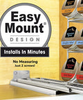 Slide Out Coffee Pod Holder And K Cup Organizer For Narrow Cabinets, Slim Pull Out Rack Keeps 30 Pods Stocked, Chrome Finish