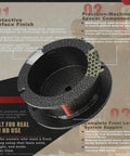 2.5 Inch Front Leveling Lift Kit For Ram 2500 4WD And Ram 3500 4WD With Steel Coil Spring Spacers shown in detail view