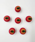 Top view of Fall Decor Harvest Apple Drawer Pulls Set Of 6 Hand Painted Resin Cabinet Knobs