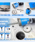 Operation steps of Diamond Hole Saw Kit With Pilot Bit For Marble Granite Ceramic Porcelain Tile And More, 11 Piece Set