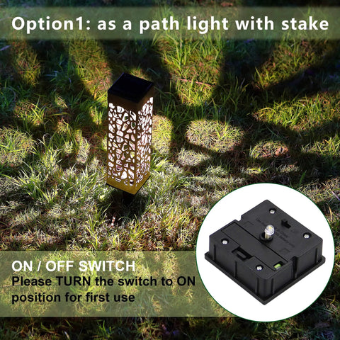 Dual Use Solar Pathway Lights Set Of 6 In Brown Stainless Steel With Warm White 8 Lumen Outdoor Garden Decorative Lighting for Pathway