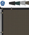 Close-up of 6x24 Foot Outdoor Privacy Fence Panel Kit Freestanding Backyard Privacy Screen for Pools, Patios, and Dogs in brown.