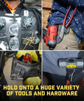 Magnetic Tool Holder Clip On Belt Holster for Screws Hammer Sockets Pliers Drill Bits and More with Super Strong Belt Magnet