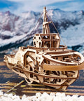 Rubber Band Powered Tugboat Model Kit 3D Wooden DIY Self Assembly Brainteaser With Mechanical Gears And Pendulum Motion For Curious Builders And Creative DIY Enthusiasts, wooden model tugboat