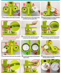 DIY 58mm Button Maker Kit Third Gen Installation Free Badge Press Machine operation instructions diagram