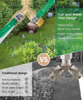 Comparison of 4 Way Brass Hose Splitter With Metal Handle and traditional design, showing solid construction and features.