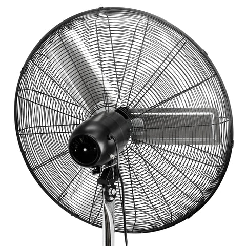 30 Inch Industrial Heavy Duty Pedestal Oscillating Metal Stand Fan With All Metal Construction Powder Coated Rust Resistant Finish