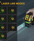 Self Leveling Laser Level With Tripod And 2 Plumb Dots, 100 Ft Cross Line Laser, Rechargeable Battery with various laser modes