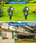 Low Voltage Outdoor Landscape Lighting Kit With Transformer 27V LED Spotlights for garden, lawn, and pool mounting options
