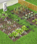 106Ft Drip Irrigation Kit With Quick Connect Tubing, Adjustable Emitters And Sprinklers in garden bed setup