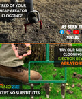 Hollow Tine Lawn Aerator Tool 42 Inch Stainless Steel Manual Core Aerator with Beveled Tines preventing clogging