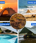 14 Inch Ground Anchors Screw In Aluminum Tent Stakes Rustproof Detachable Stakes for Camping on grassland, sand, poolside, tarp