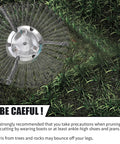 Image showing 6 Inch Steel Wire Brush Cutter Trimmer Head For Electric Cordless String Trimmers in use on grass