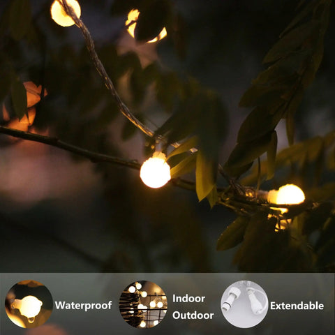 Warm White LED Globe String Lights For Indoor Decor Create Cozy Vibes With Tiny Glass Orbs Ideal For Bedrooms Patios Backyards