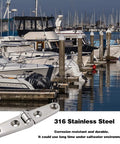 4 Pack 4 Inch By 1 Inch 316 Stainless Steel Boat Strap Hinges Marine Grade Butt Hinge With Screws on a dock with boats