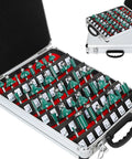 Pro Grade Router Bit Set For Woodworking One Quarter Inch Shank Molding Cutter Kit With Tongue Groove Bits in open case