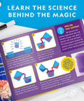 Instruction booklet showing steps in the Magic Chemistry Kit For Kids With 10 Mind Blowing Tricks, STEM projects and science experiments