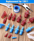 Master Cylinder Bleeder Kit Replacement For 13911 With 22 Inch Clear Hose Clips SAE And Metric Fittings displayed on wood