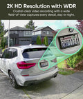 No Sweat Solar Security Camera Captures Crisp 2k Video Completely Wire Free Outdoor Build Battery Powered captures vehicle details.