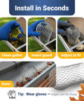 Installation steps for 6 Pack Leaf Guard Gutter Filter Mesh Screen For Downspouts And Gutters