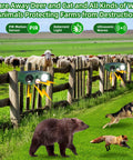 Ultrasonic Outdoor Animal Deterrent With Motion Sensor For Cats Squirrels And Other Critters Solar Powered Yard Shield on farm fence