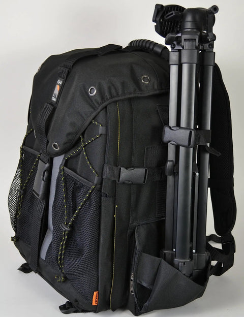 Large Camera Backpack With Padded Dividers, 16 Inch Laptop Compartment, Rain Cover Included, Adjustable Straps, Hi Vis Yellow Interior, Built For