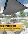 Heavy Duty Knitted Mesh Tarp 10x12ft Black Shade With Grommets Built Tough Blocks Sixty Percent Light Water Resistant