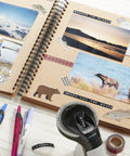 Heavy Duty Self Adhesive Embossing Labels White On Black Tape With 3D Raised Lettering on scrapbook page decorating photos.