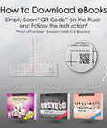 Left Chest Logo Placement Tool For T Shirts, Vinyl Alignment Ruler For HTV And Embroidery with QR code and eBook display