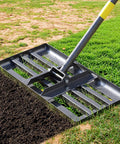 Beastly 60 Inch Adjustable Lawn Leveling Rake With Heavy Duty Flat Head And 1 Inch Diameter Stainless Steel Handle leveling turf