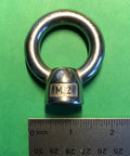 Tough As Nails Marine Grade Stainless Steel 316 M12 Lifting Eye Nut showing round shape and M12 engraving for rigging hardware.