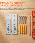 Heavy Duty Water Heater Wall Mount Bracket Kit 2 Pack Hollow Wall Supports For Secure Easy Install DIY Friendly Space Saving Mounting For Home Appliances Durable Metal Brackets For Water Heaters And More, with screws and anchors
