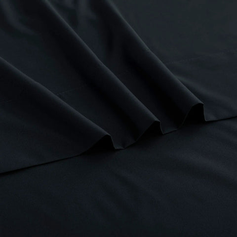 Next Level Queen Flat Sheet In Sleek Black Delivers Top Tier Microfiber Comfort For An Insane Sleep Game With Wrinkle Free And Stain Resistant Features That Keep Your Bedding Looking Pristine Everyday