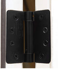 Self Closing Door Hinges 2 Pack Black Mortise Spring Hinges Heavy Duty 3.5 By 3.5 Inch Interior Exterior Ready For Any Door