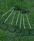30 Pack Fruit Tree Limb Spreader With Hose Protection on grass, showing galvanized wire wrapped in protective hose, 7-inch size