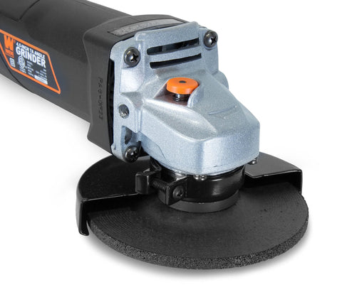 WEN 7-Amp angle grinder with 4-1/2-inch wheel and reversible handle, front view