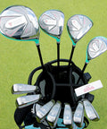 Women's 12 Piece Golf Club Set With 460cc Driver Four Woods Including Hybrid Seven Irons 5 PW SW Putter And Stand Bag