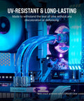 Clear PVC Tubing For PC Water Cooling That Lets You Show Off Your Coolant Flow 10mm Inner Diameter And 13mm Outer Diameter Flexible Three Eighths Inch To One Half Inch ID And OD UV Resistant See Through For Your Rig Hydro X Series Xt Softline Corsair installed in a PC.