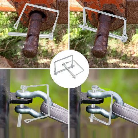 Ten Pack 2.75 Inch By 0.25 Inch Trailer Pins For Hitch, Shaft Locking, Coupler, PTO And Lock Pins installed on equipment