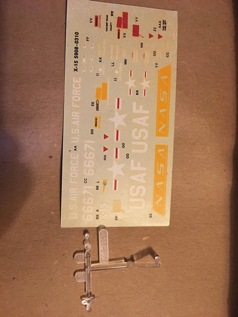 X-15 Experimental Aircraft 1 To 72 Scale Model Kit With Dope Detailing Ultra Realistic Cockpit decal sheet and clear parts