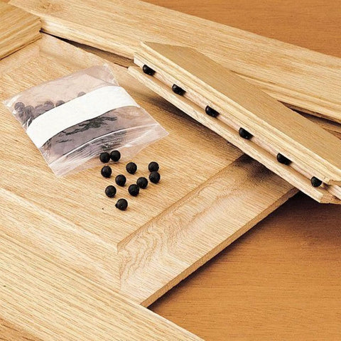 Quarter Inch Rubber Ball Cabinet Door Spacers Auto Center Alignment Tool Hella Sturdy raised panel gap stabilizer in a kit with wooden panels.