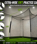 11 X 8 Ft Golf Net With HD Impact Screen And Target Cloth Five Ply Impact Resistant Netting Indoor Outdoor Backyard Golf Cage